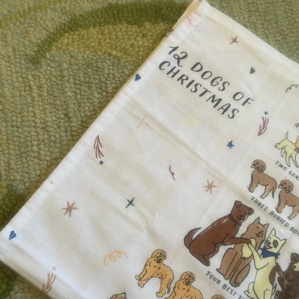 Sur la Table I 12 Dogs of Christmas I 12 Days of Dogs I Kitchen Towel